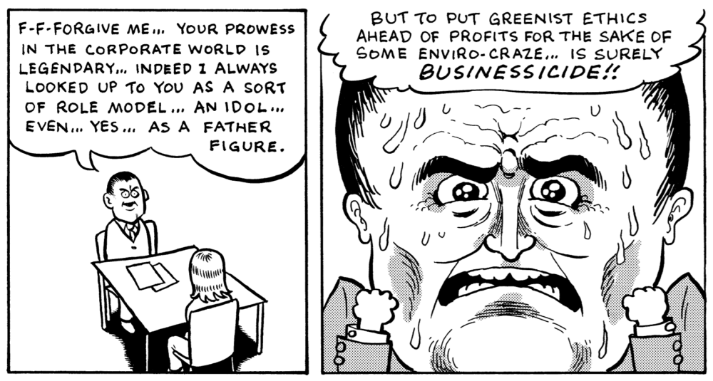 An excerpt from Sons of Comtec. Reynaldo is not yet ready to embrace Mlervin's outside-the-box vision concepts.